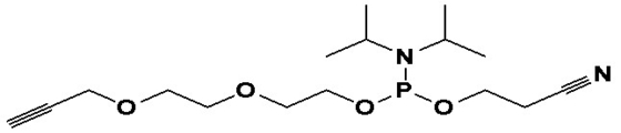 95% Min Purity PEG Linker  Propargyl-peg3-1-o-(b-cyanoethyl-n,n-diisopropyl)phosphoramidite  1391728-01-0